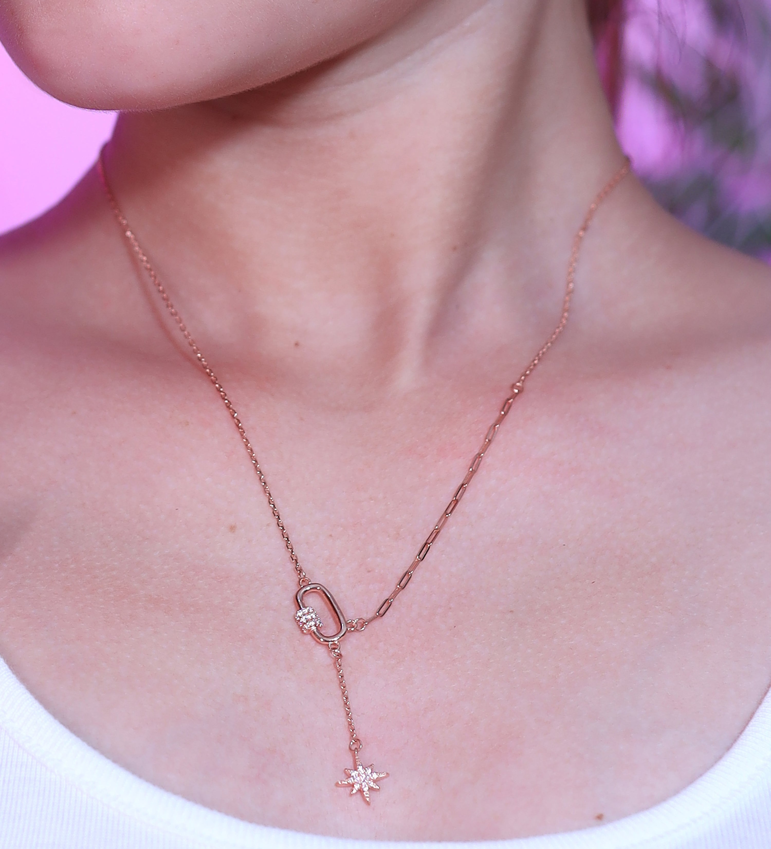 Rosary-style Cross Necklace