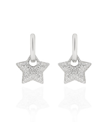 Sparkle Star Drop Hoops