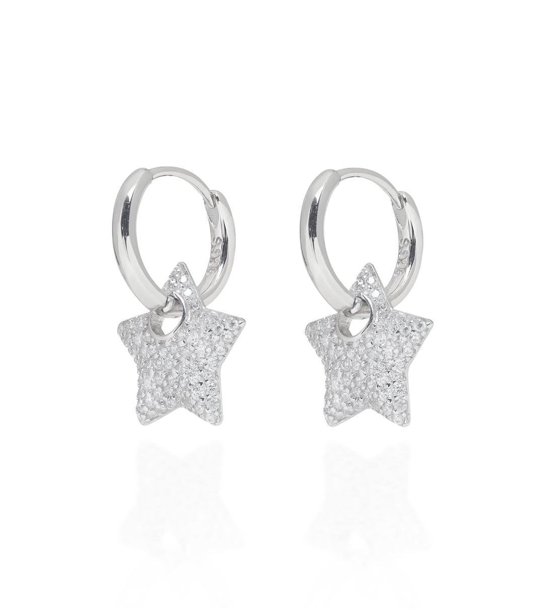 Sparkle Star Drop Hoops
