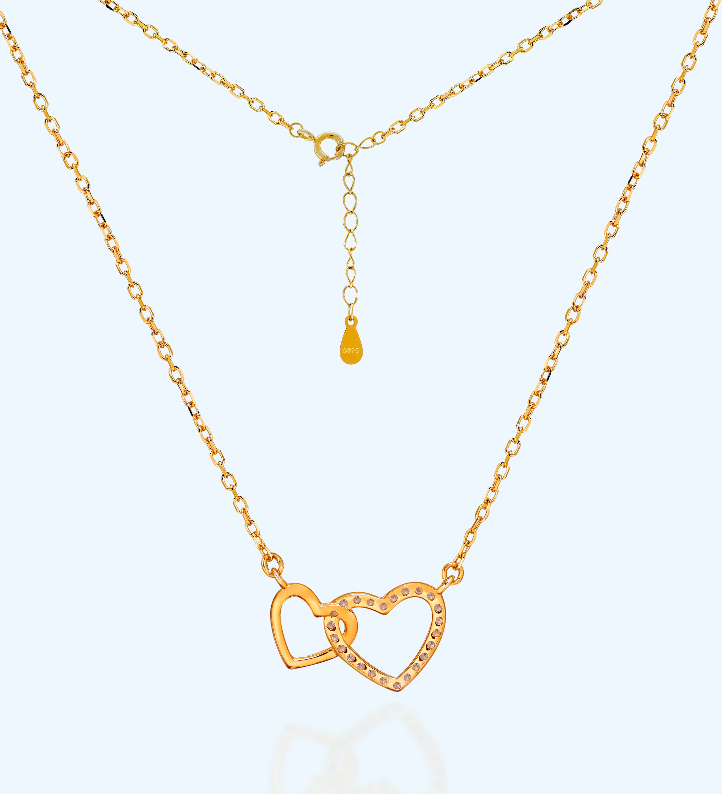 Twin Heart Pendant Necklace