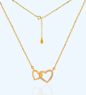 Twin Heart Pendant Necklace