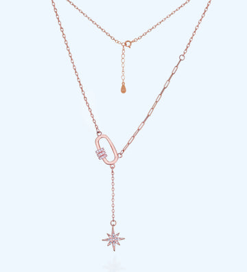 Rosary-style Cross Necklace