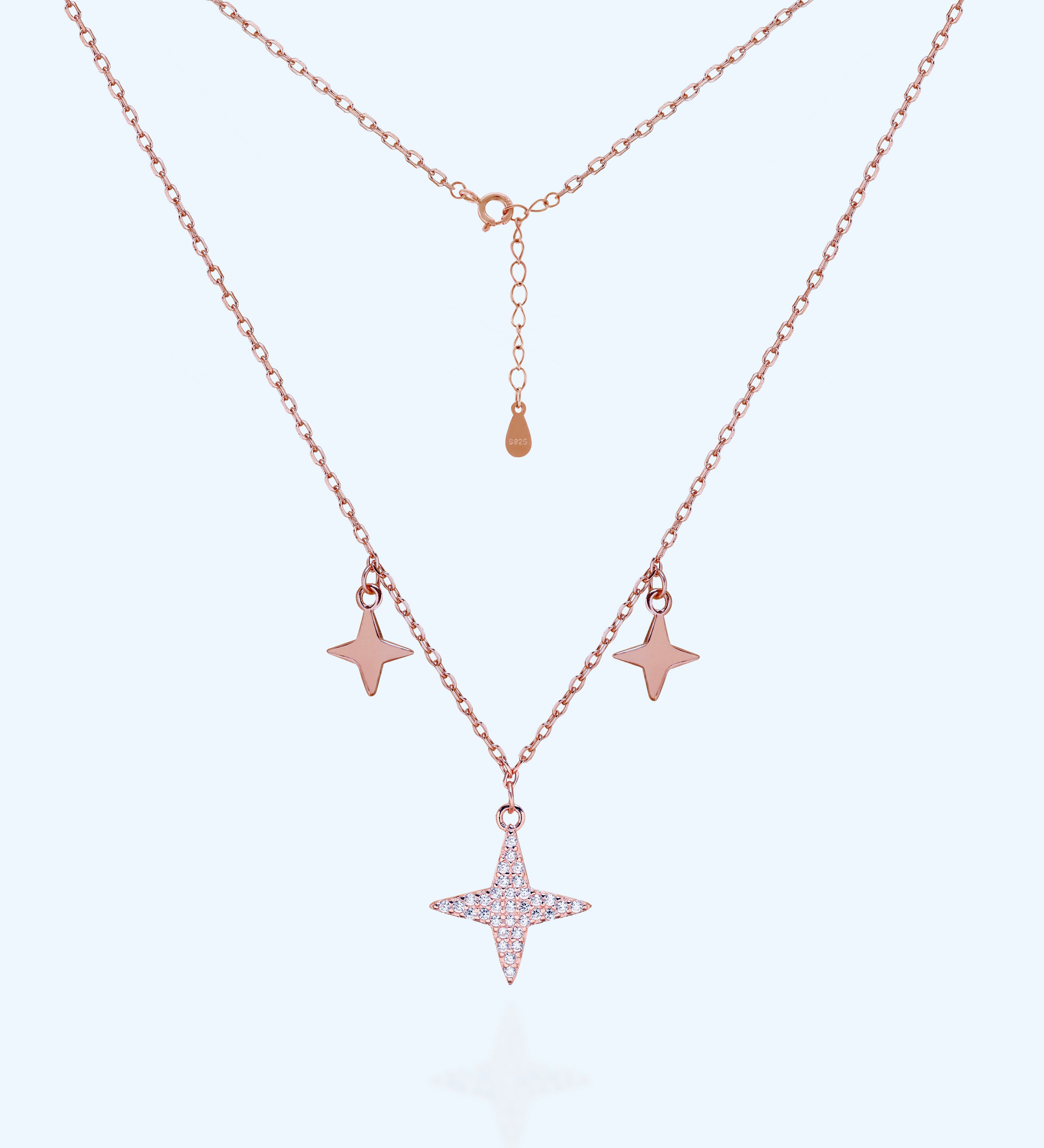 Sparkling Star Drop Necklace