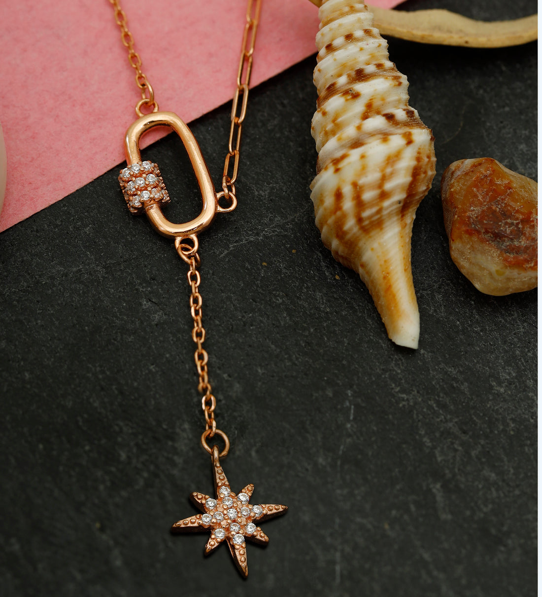 Rosary-style Cross Necklace